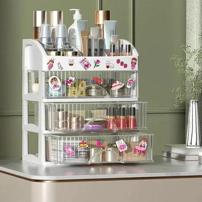 Elegant Multi-Layer Makeup & Jewelry Storage Box