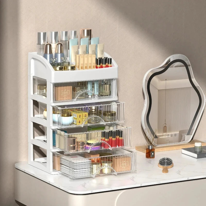 Elegant Multi-Layer Makeup & Jewelry Storage Box