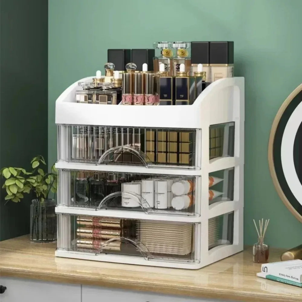 Elegant Multi-Layer Makeup & Jewelry Storage Box