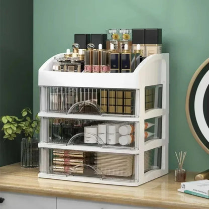 Elegant Multi-Layer Makeup & Jewelry Storage Box