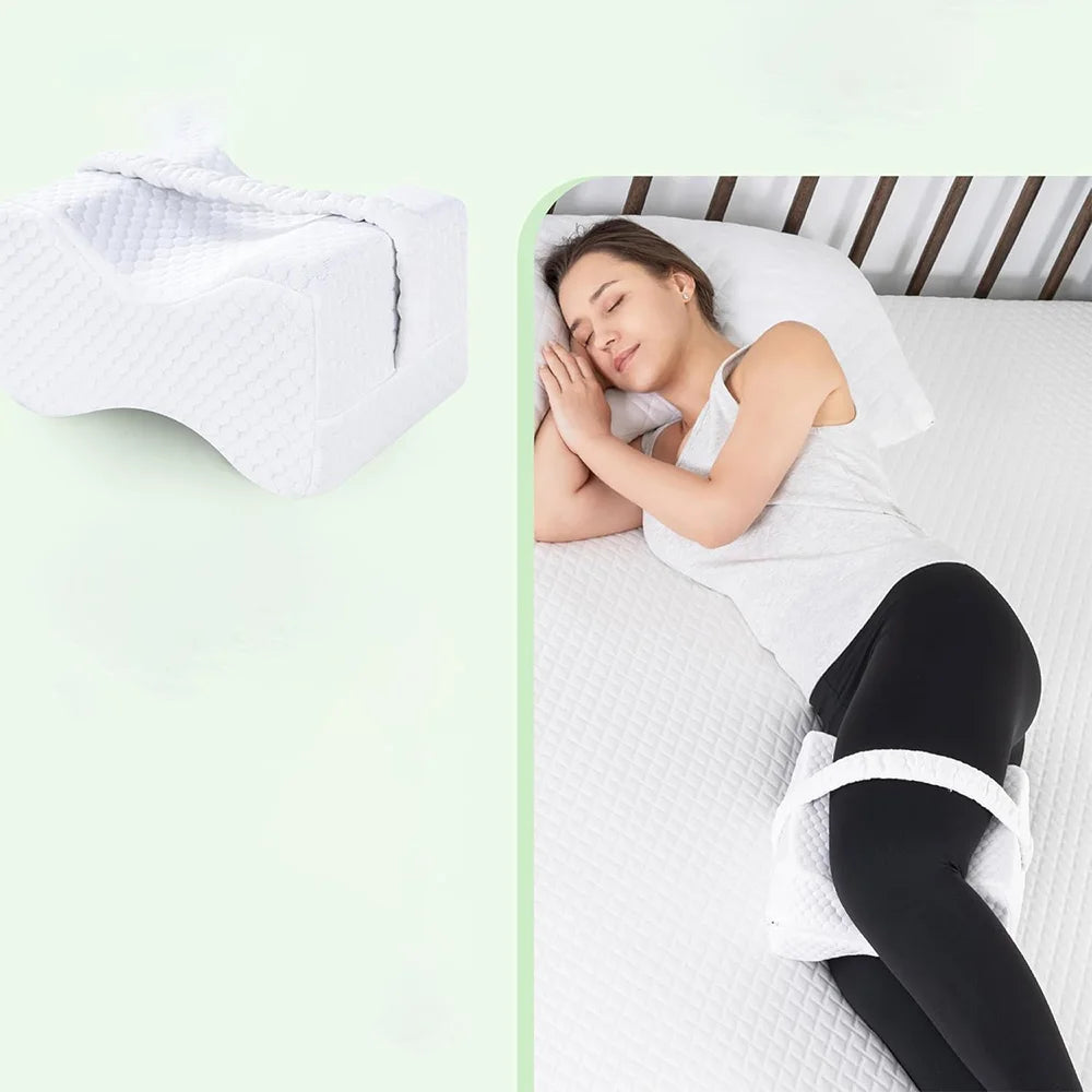 Knee Pillow for Side Sleepers with Adjustable Straps