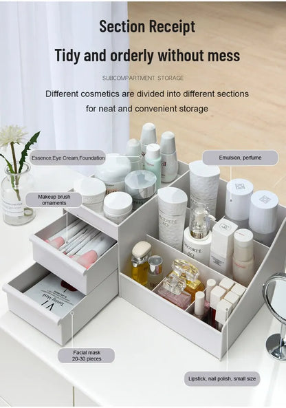 White Drawer Makeup Storage Box