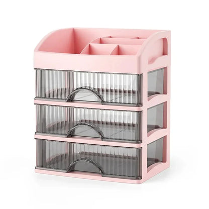Elegant Multi-Layer Makeup & Jewelry Storage Box