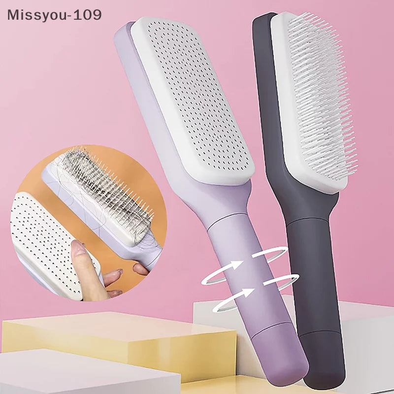 Self-Cleaning Scalp Brush