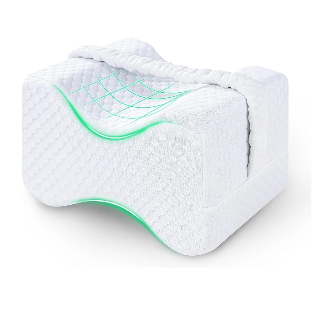 Knee Pillow for Side Sleepers with Adjustable Straps