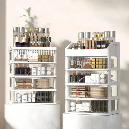 Elegant Multi-Layer Makeup & Jewelry Storage Box