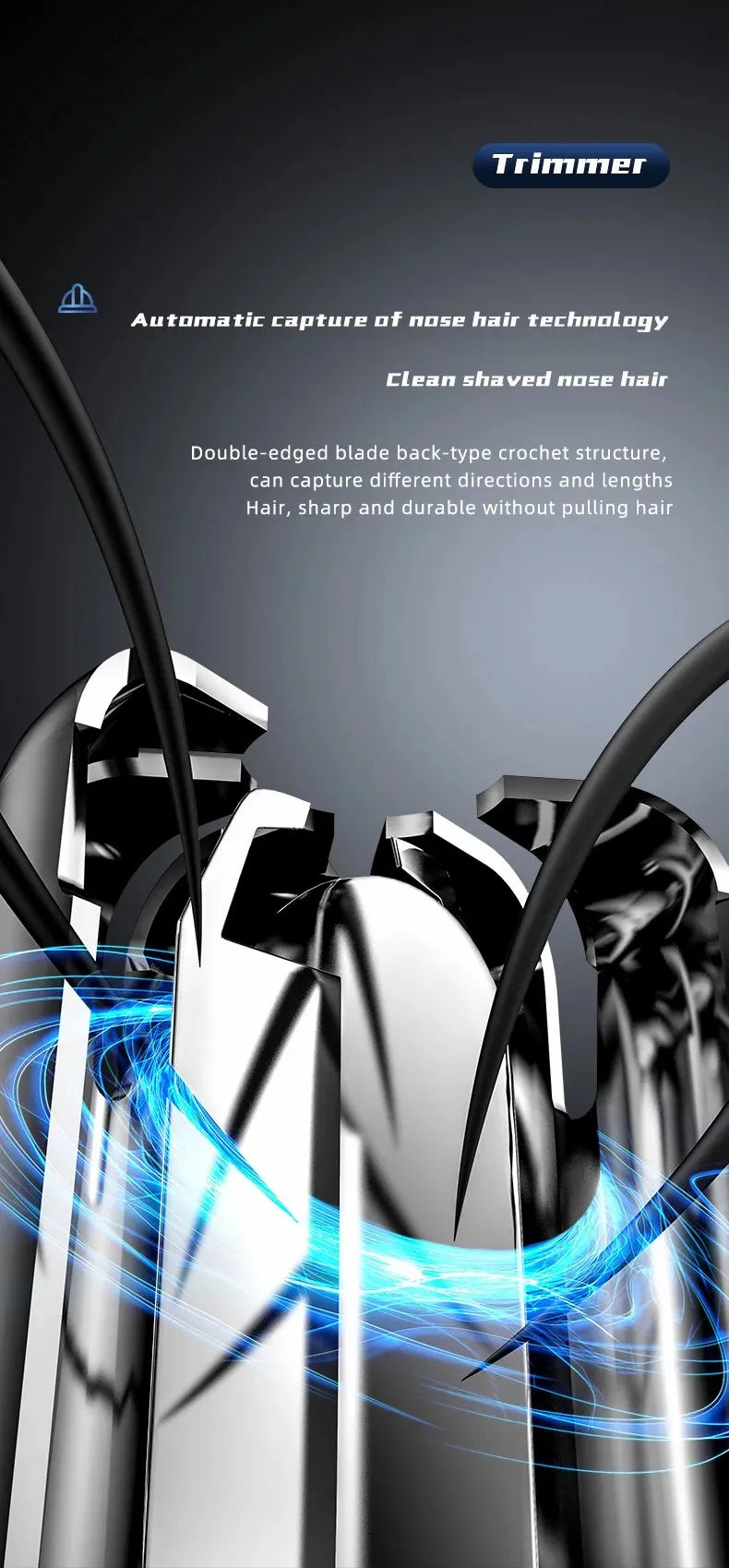 Absolute Black Electric Nose & Ear Hair Trimmer