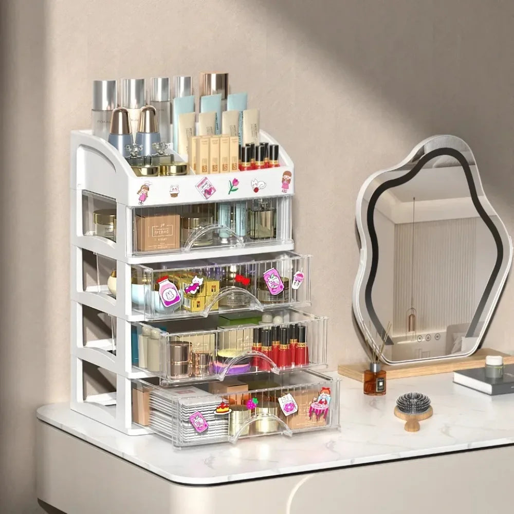 Elegant Multi-Layer Makeup & Jewelry Storage Box